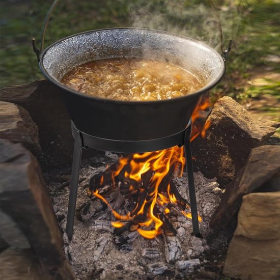 Kampvuur Statief - Opvouwbaar Grillrek - Open Koken - Zwaar Belastbaar - 30x30x6 cm - Zwart — afbeelding 2