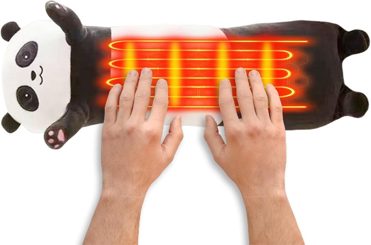 Elektrische Kruik - Warmwaterkruik - Kramp Verlichting - Verstelbare USB Timer - 53 x 15 cm - Dieren Design