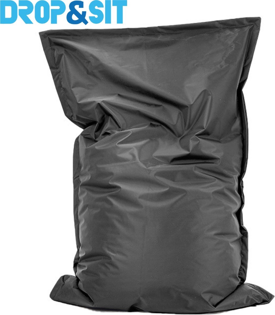 Drop & Sit - Zitzak - Antraciet - 100x150 cm - Voor binnen en buiten