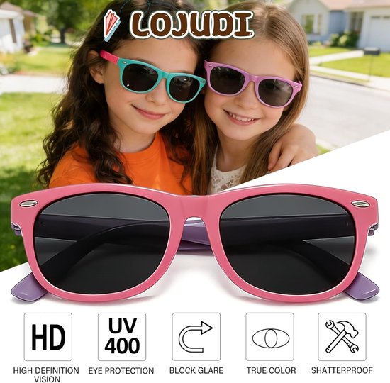 Kinder Zonnebril - Beschermende Bril - Buiten Activiteiten - Flexibel Rubber Frame - UV400 Bescherming van Kinder — afbeelding 3