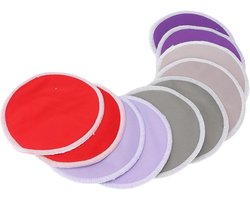 Zoogcompressen 10 - Borstkompressen Tepel - Borstvoeding Comfort - Wasbaar Herbruikbaar - 12 cm Diameter - 10 stuks