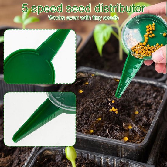 Mini Zaadverspreider Set - Zaadplanter Tools - Nauwkeurig Zaaien - Duurzaam Kunststof - Compact Formaat - Rood van MINI — afbeelding 5