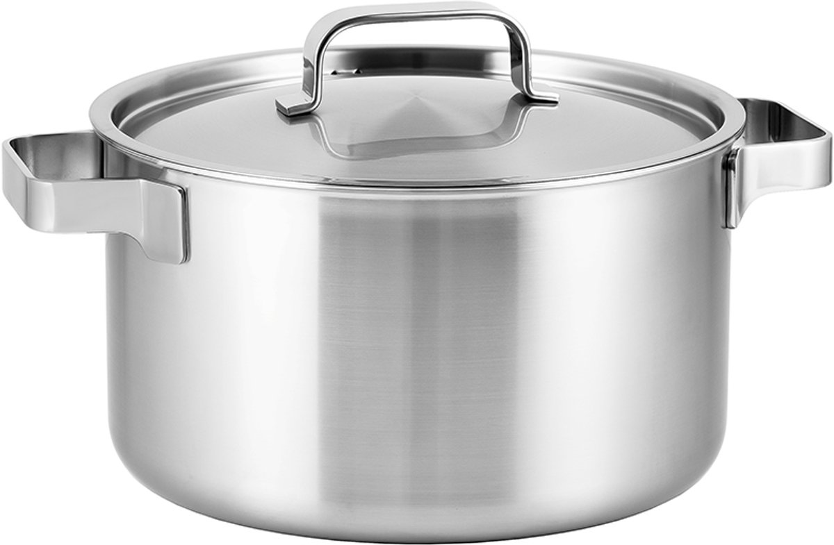 Sola - Kookpan -  Ruby - Ø 24 cm - Zilver - RVS - Sandwichbodem