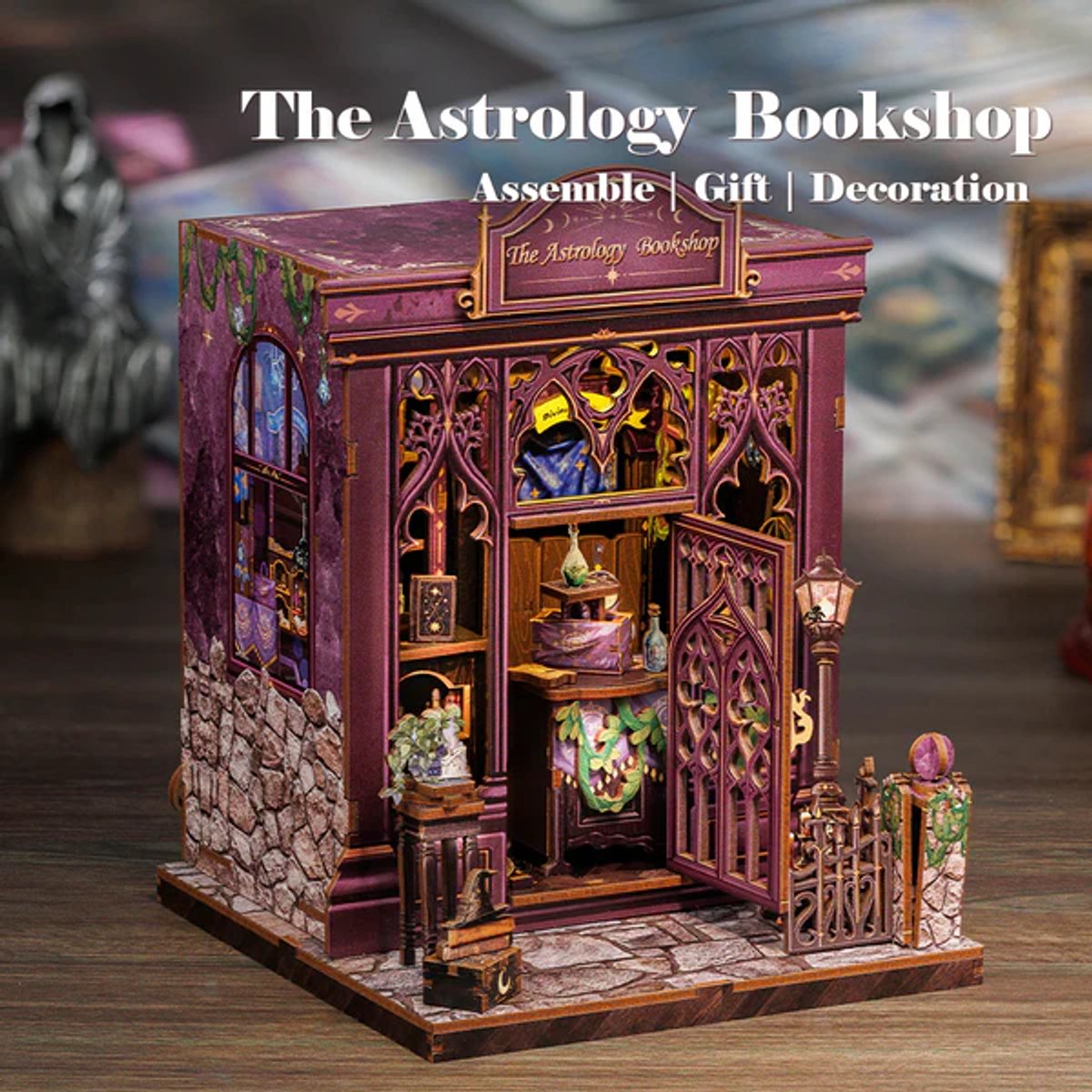 CuteBee Miniatuurhuisje - Modelbouw - Modelbouwpakket - 3D Houten Puzzel - DIY Bouwpakket Volwassenen - Constructiespeelgoed - The Astrology Bookshop — afbeelding 4