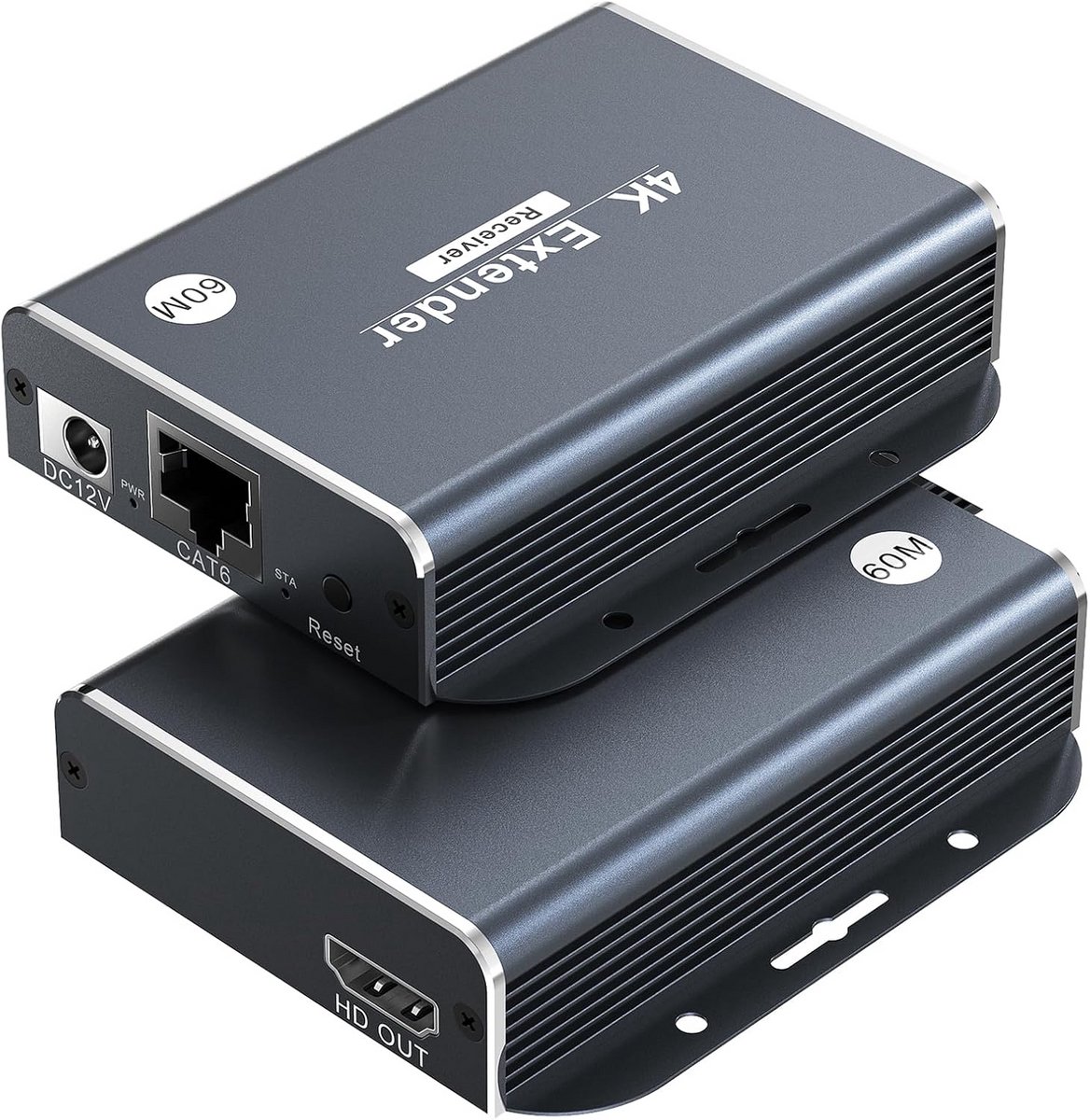 HDMI Extender - Ethernet Verlenging - 4K Beeld Over Cat - Ondersteunt EDID POC - Tot 50 Meter