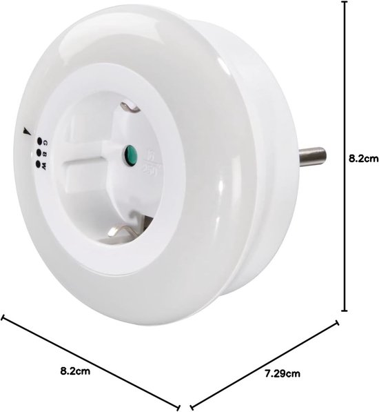 LED Nachtlamp - Oriëntatielamp Stekker - Donker Navigeren - Geïntegreerd Stopcontact - 7x8 cm - Wit — afbeelding 2