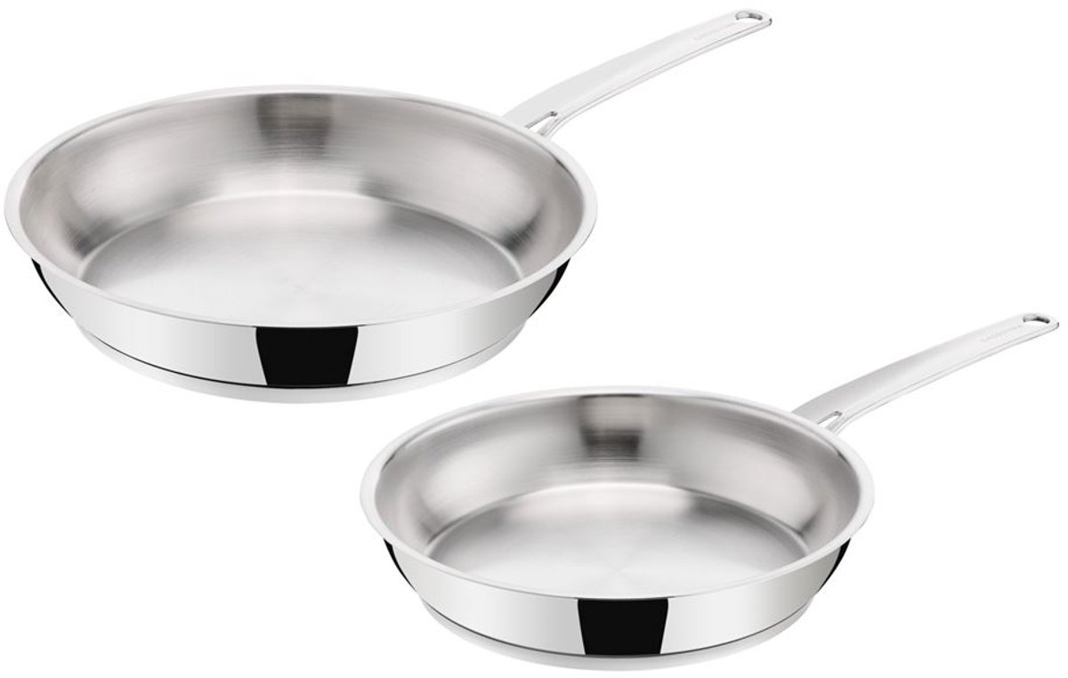 Lagostina La Prima Koekenpannenset – 2-delig RVS – 24 & 26 cm – Geschikt voor Inductie & Alle Warmtebronnen
