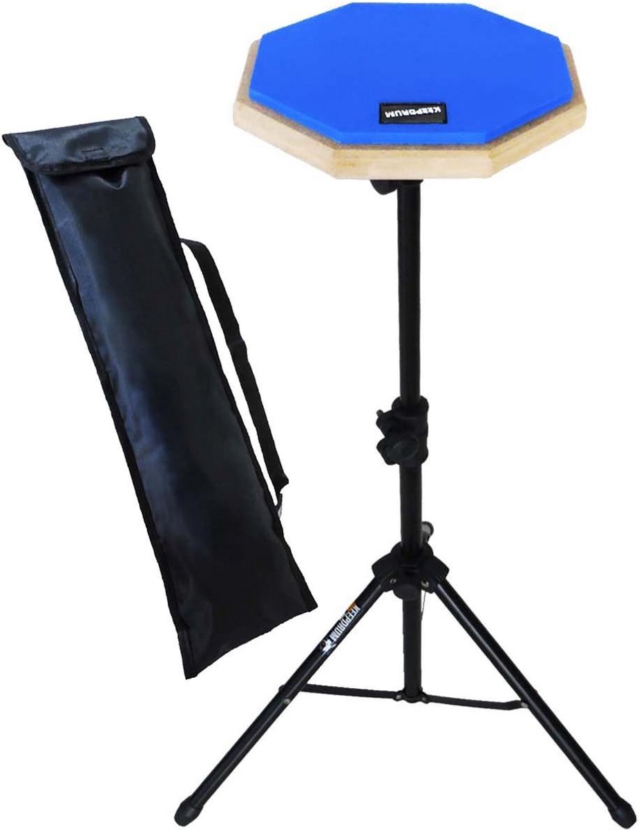 Oefenpad Set - Drum Pad - Drummen Leren - Realistisch Speelgevoel - 20 cm Pad - Blauw