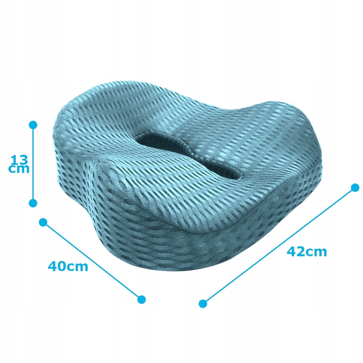 Medi Sleep - Orthopedisch Zitkussen - Blauw - Geheugenschuim - Antislip