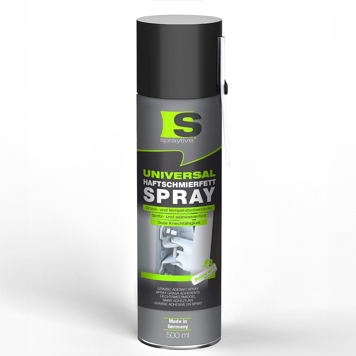 Spraytive 1x 500ml hechtsmeervet spray smeermiddel en kruipolie voor lagers scharnieren beschermt tegen slijtage en roest
