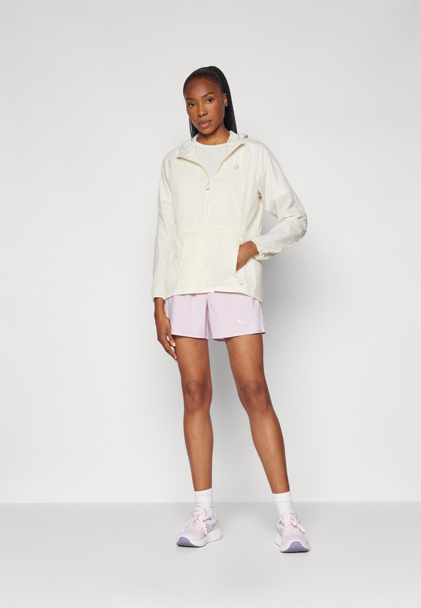 Asics Road Packable Jacket Dames Hardloopjas Creme