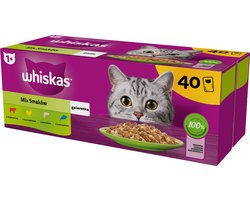 Whiskas - Mix Smaken Kattenvoer - Gelei - Kurczak, Łosoś, Tuńczyk, Wołowina