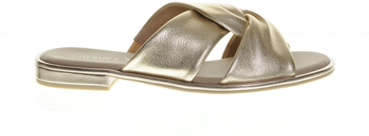 Instapper Zomer Goud Leder maat 40