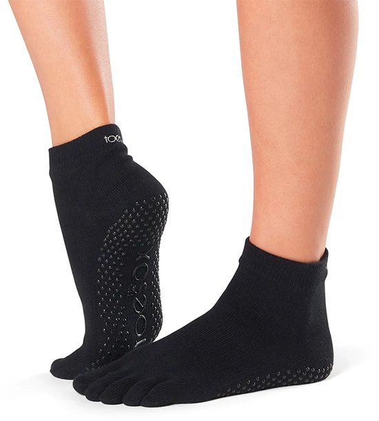 ToeSox - Antislip Sokken - Ankle - Met Tenen - Zwart van ToeSox — afbeelding 2