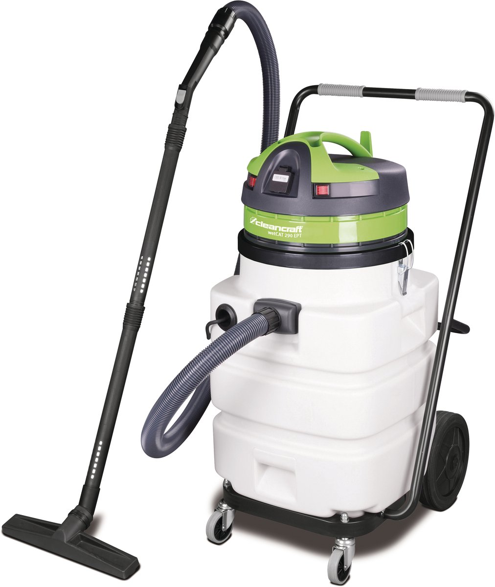 Waterzuiger met geïntegreerde waterpomp - 90 liter polyethyleen tank - 2 motoren 2 kW 230 V Cleancraft FLEXCAT 290 EPT