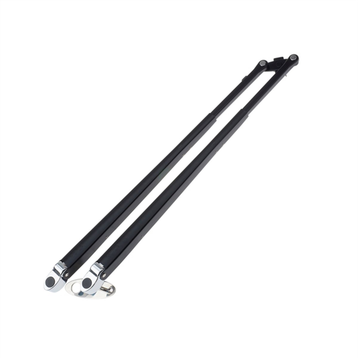Roca Parallelarm W25/38, Zwart/RVS 470-750mm