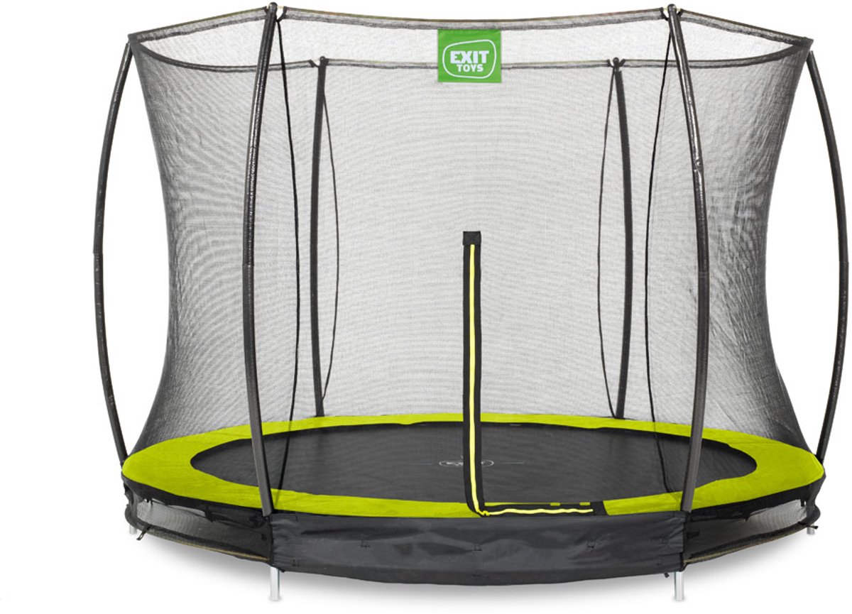EXIT Silhouette inground trampoline ø305cm met veiligheidsnet - groen