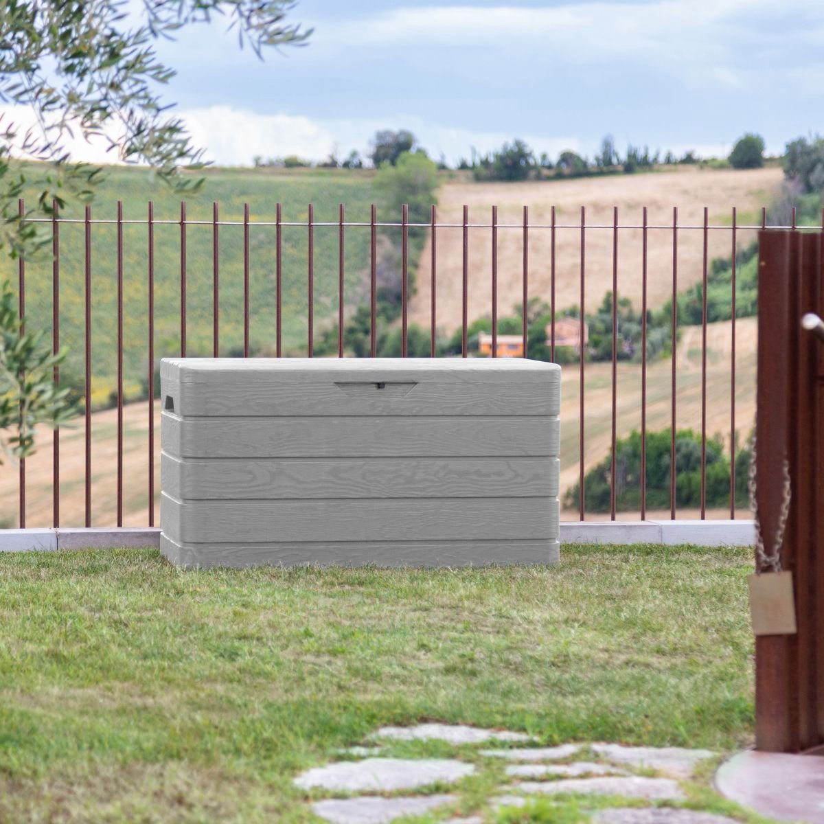 Toomax Dolomiti opbergbox - 410L - Grijs - weer- en vorstbestendig