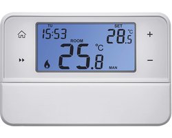 digitale kamerthermostaat met OpenTherm-ondersteuning - programmeerbare bedrade opbouwthermostaat, wit, 12,7 x 8,5 x 2,5 cm