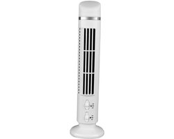 Ventilator toren wit 90° oscillatie fluisterstil 34 dB lamellavrij veilig schoon te maken 39x11x11 cm
