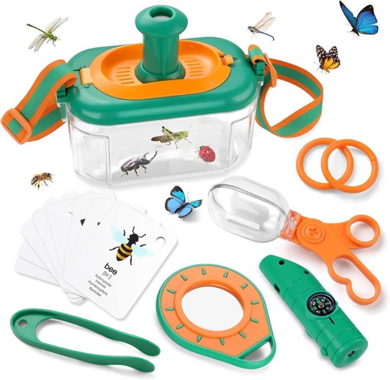 Onderzoeksset Kinderen - Natuurset Buiten - Insecten Vangen - 6 Delige Set - 16 x 16 x 9 cm