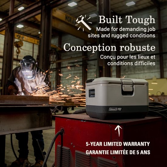Geïsoleerde Harde Koeler - Lunchbox Werk - Robuust Buitengebruik - Plat Deksel Draagbaar - 9 Liter Capaciteit - Multi — afbeelding 2