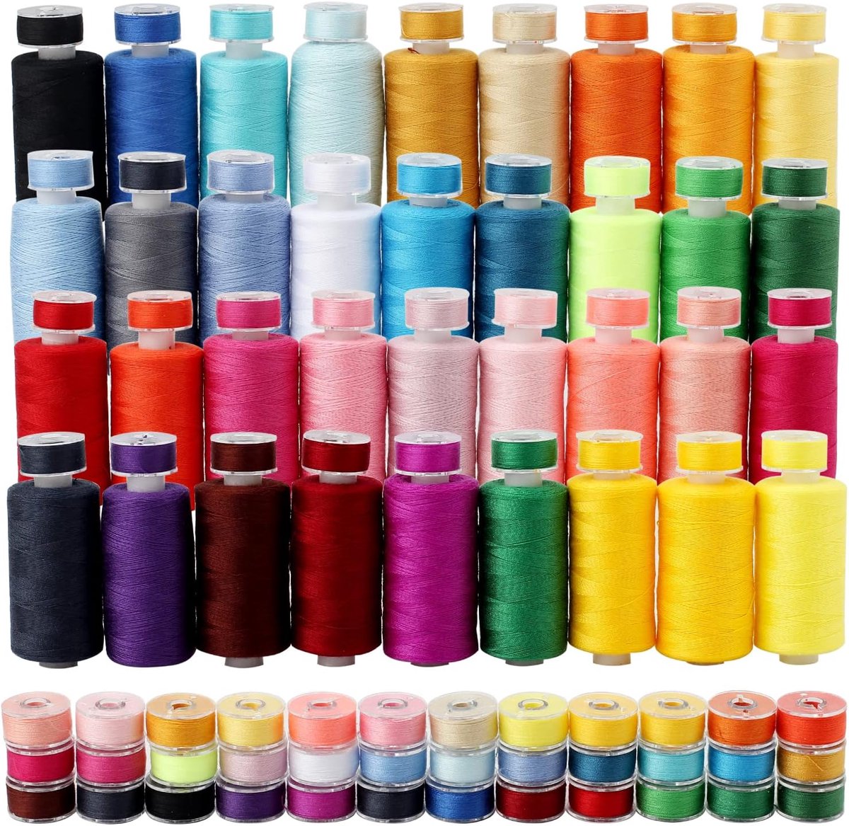 Naaigaren Set - Polyester Draad - Knutselen en Repareren - 36 Kleuren Spoelen - 72 Stuks