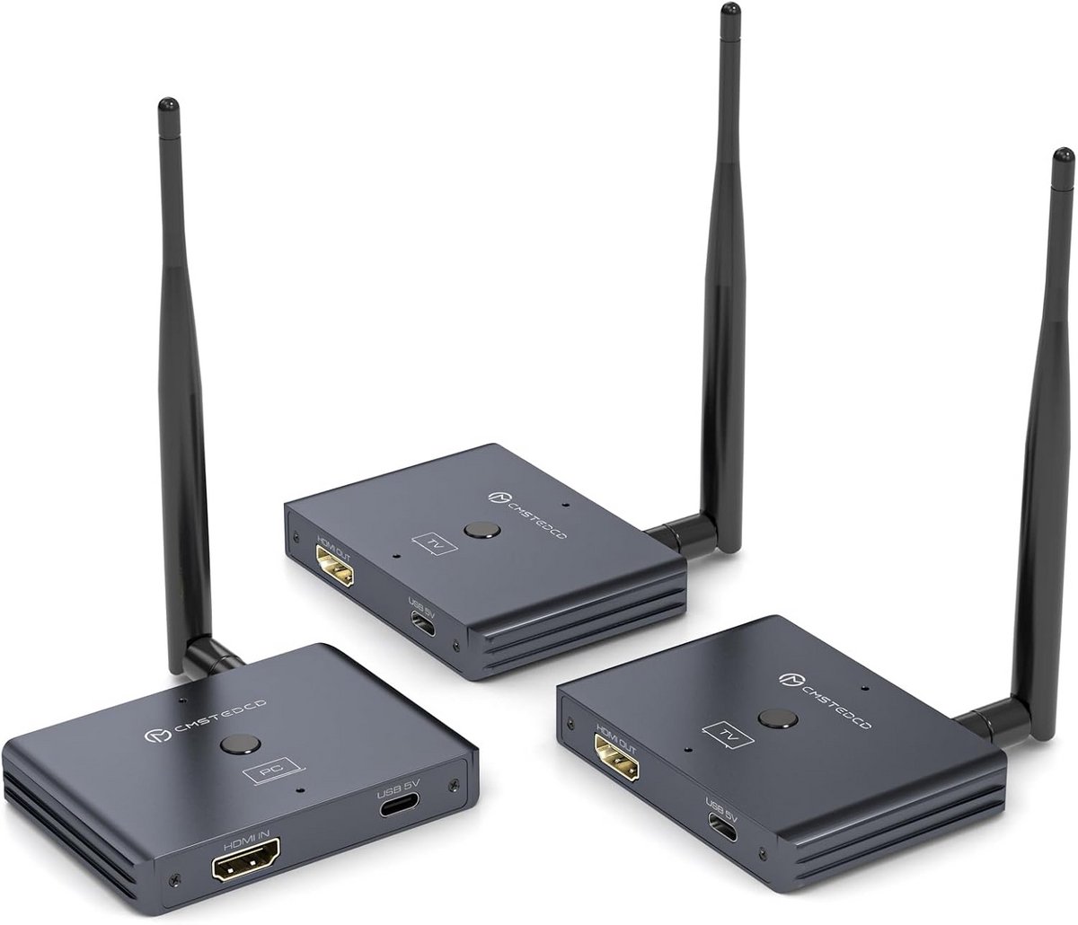 Draadloze HDMI Extender - Signaal Versterker - Beeld Streamen - Lange Afstand 100m - 42x26x38 cm