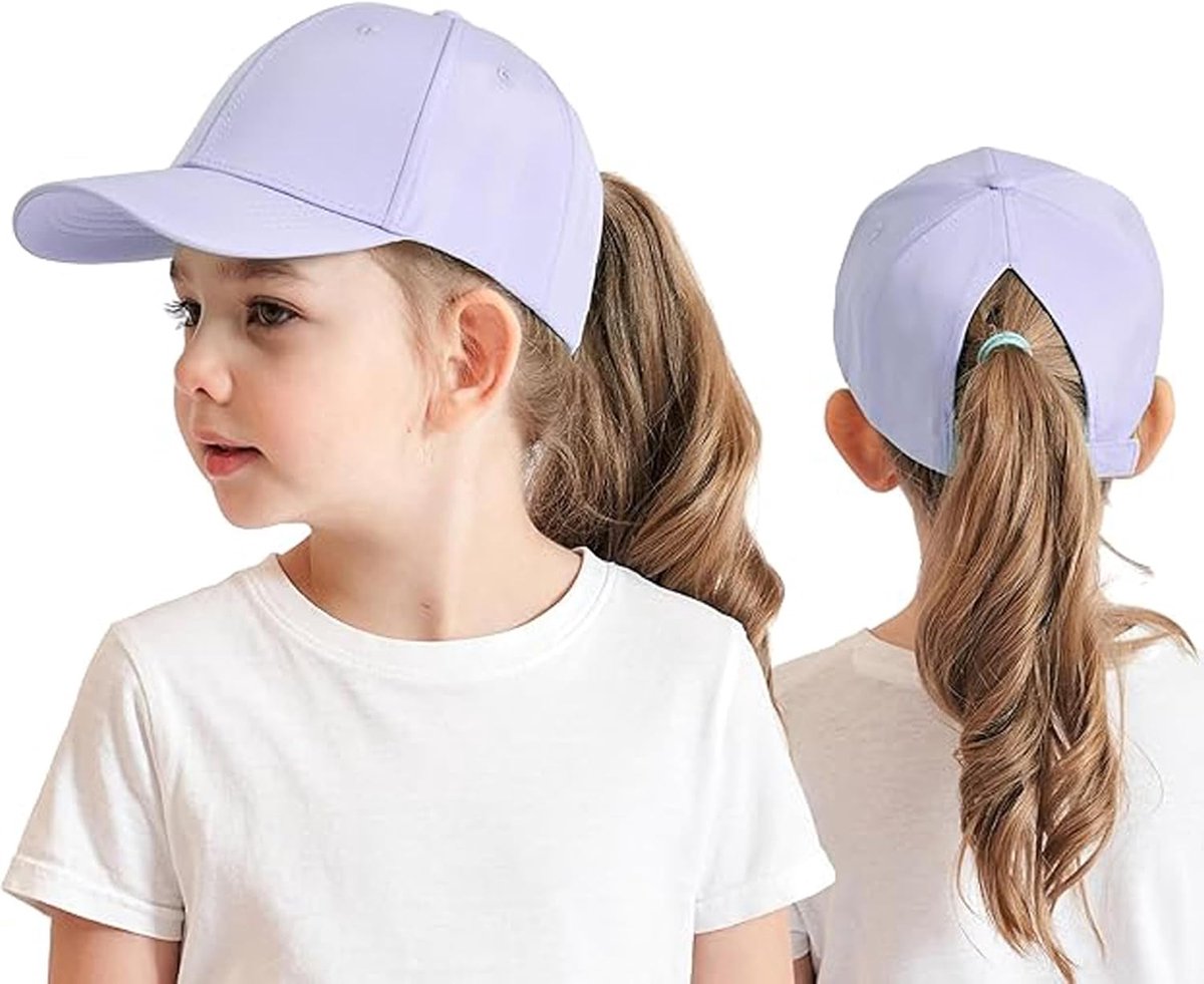 Zonneklep Kinderen - Zomerhoed Vizier - Bescherming Tegen Zon - Paardenstaart Gat - 53 Cm Hoofdomtrek