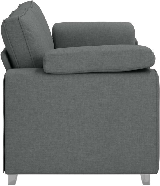 vidaXL - Love - Siège - Canapé - Gris foncé - 140 - cm - Tissu
