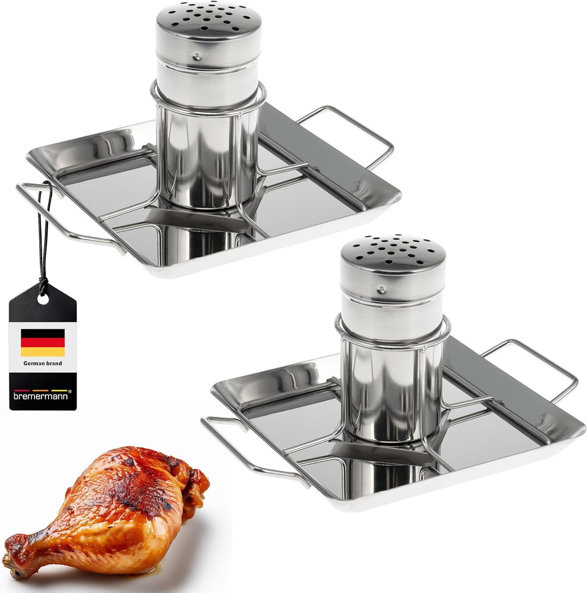 Kip Braad Set - Gevogelte Houder - BBQ Kip Grillen - Met Aromacontainer - 245 x 185 cm