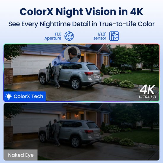 Reolink Toonaangevende 4K Wi-Fi 6 batterijaangedreven camera met continue opname, 360° Automatische Tracking en 4K ColorX nachtzicht - Altas PT Ultra met zonnepaneel van Reolink — afbeelding 3