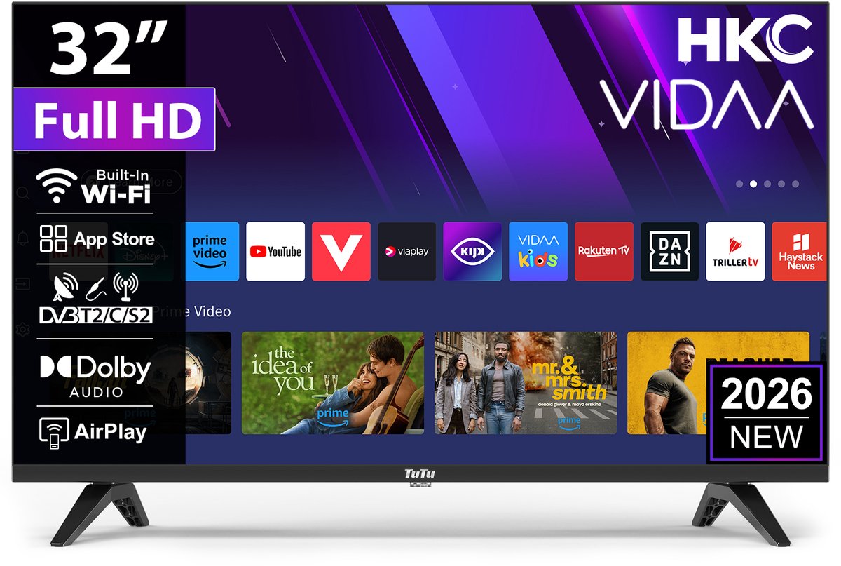 INNO Technology H32N1F-V 32 inch Full HD Smart TV met WiFi - INNO Technology - €132,98