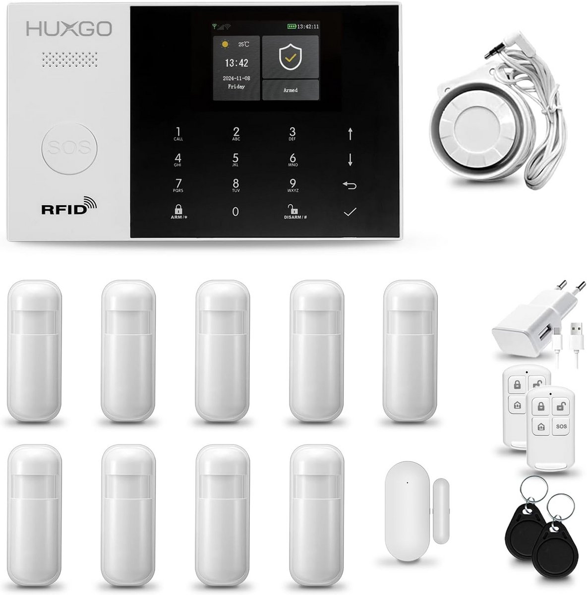 Draadloos Alarmsysteem - Slimme Beveiliging - Huis Garage Kantoor - WiFi GSM Dual Connect