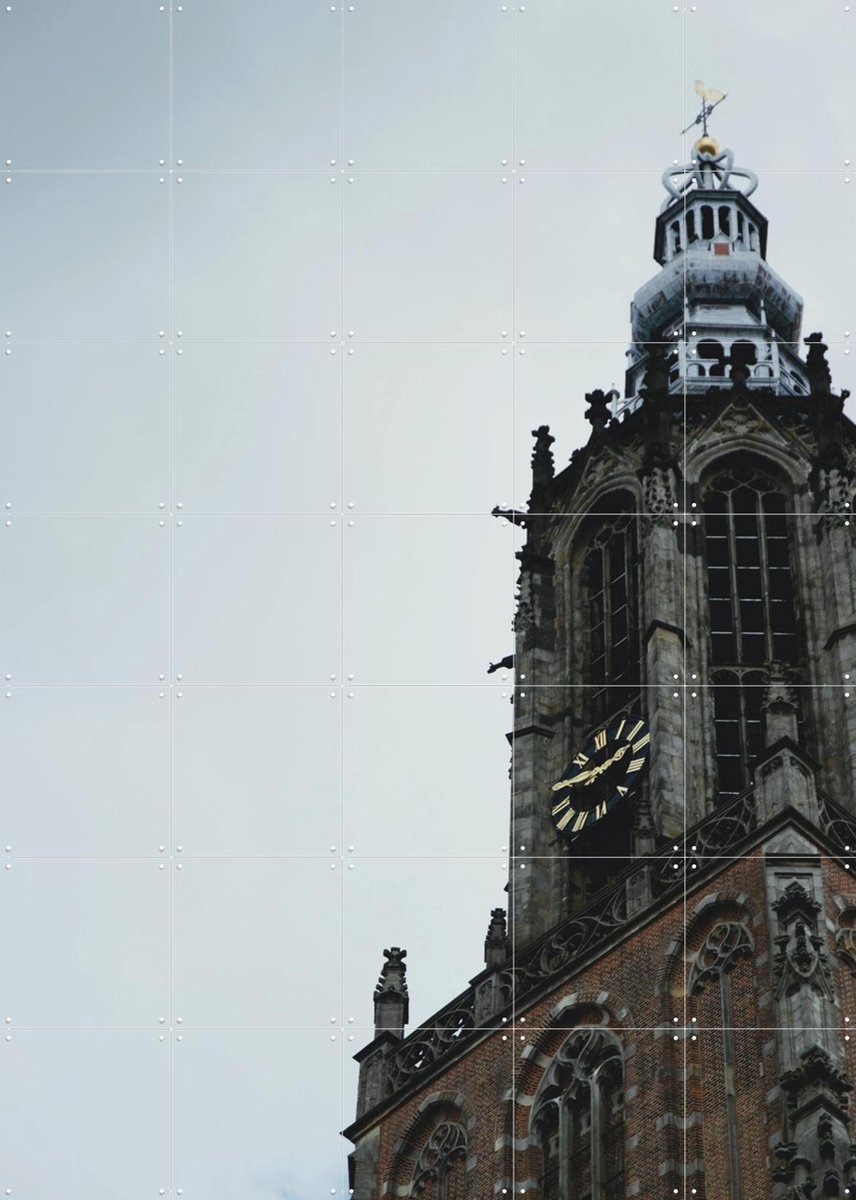 IXXI Onze-Lieve-Vrouwetoren, Edwin Fotografeert & Kunst in Kaart - 100 x 140 cm - Gratis ophangtool - Grote wanddecoratie en posters - Fotografie