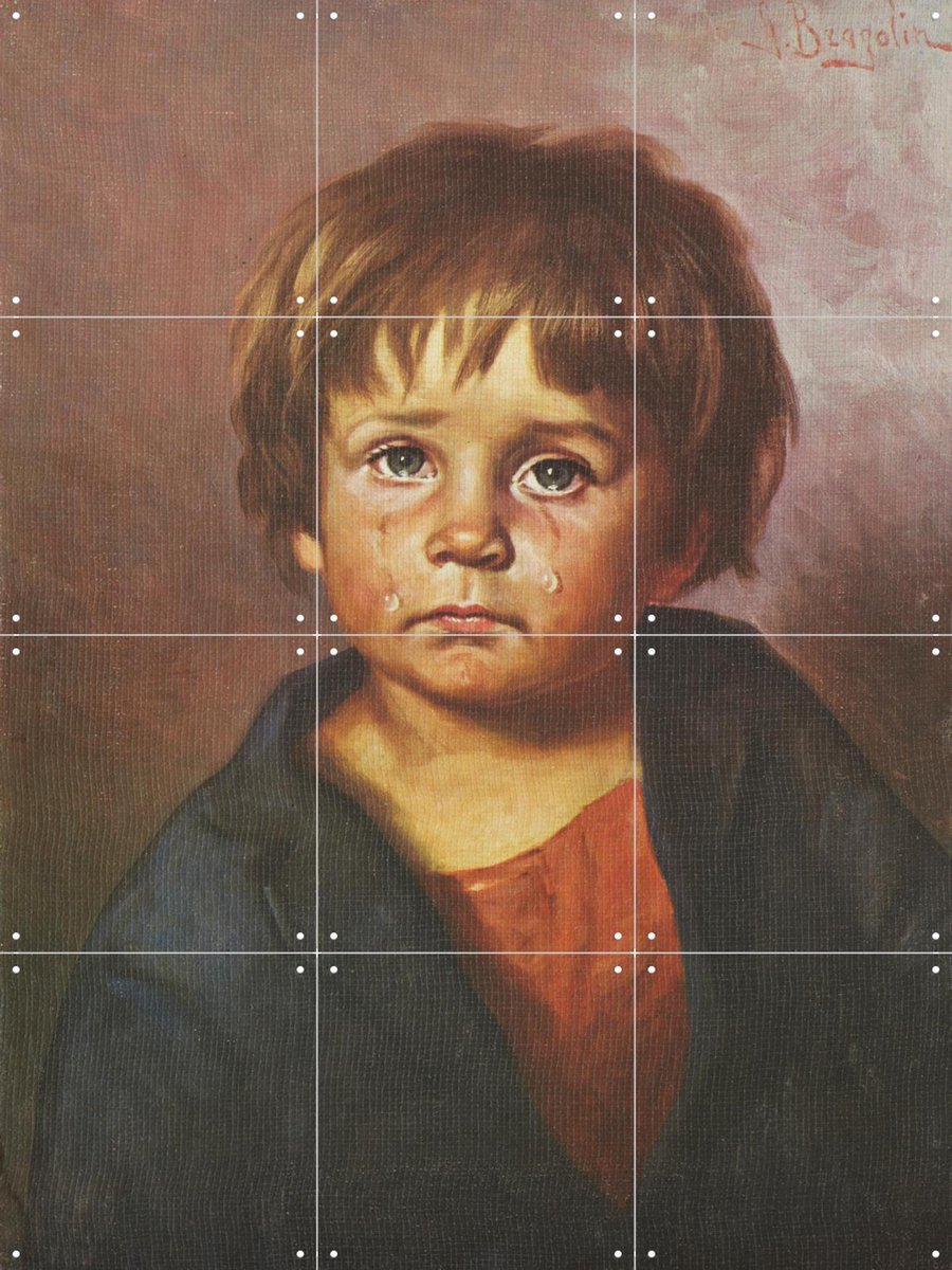 IXXI Zigeunerjongetje III, Made by IXXI - 60 x 80 cm - Gratis ophangtool - Grote wanddecoratie en posters - Realisme, Olieverf, Klassiek, Vintage