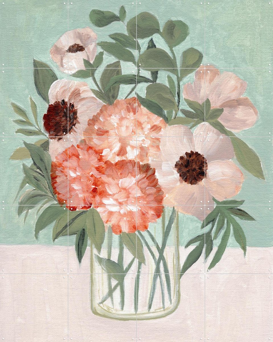IXXI Garden Beauties, Nikita Jariwala & Various - 80 x 100 cm - Gratis ophangtool - Grote wanddecoratie en posters - Olieverf, Impressionisme
