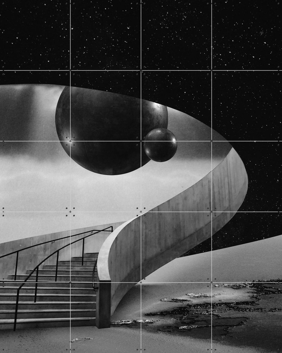 IXXI The Hall, Fran Rodriguez - 80 x 100 cm - Gratis ophangtool - Grote wanddecoratie en posters - Fotografie, Surrealisme, Abstract, Mancave