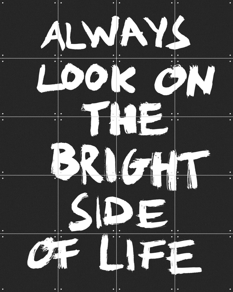 IXXI Always look on the bright Side of Life, Marcus Kraft - 80 x 100 cm - Gratis ophangtool - Grote wanddecoratie en posters - Illustraties