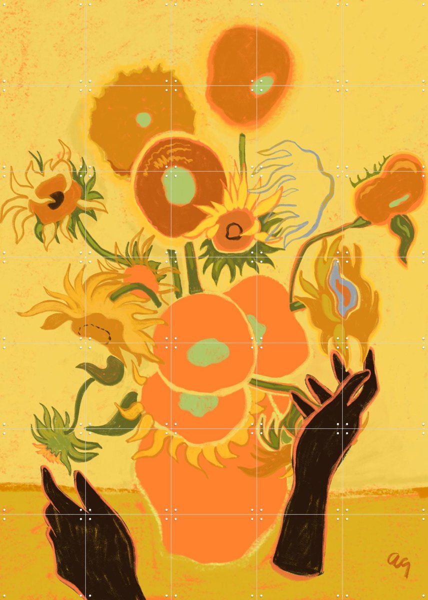 IXXI My Sunflowers, Arty Guava & Van Gogh 21st Century - 100 x 140 cm - Gratis ophangtool - Grote wanddecoratie en posters - Illustraties, Digitale