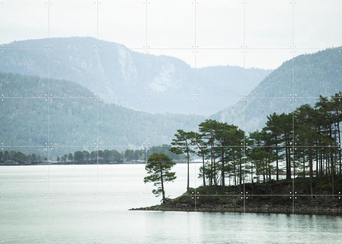IXXI Norwegian Lakeview, Claire Droppert - 140 x 100 cm - Gratis ophangtool - Grote wanddecoratie en posters - Fotografie, Naturalisme, Minimalisme
