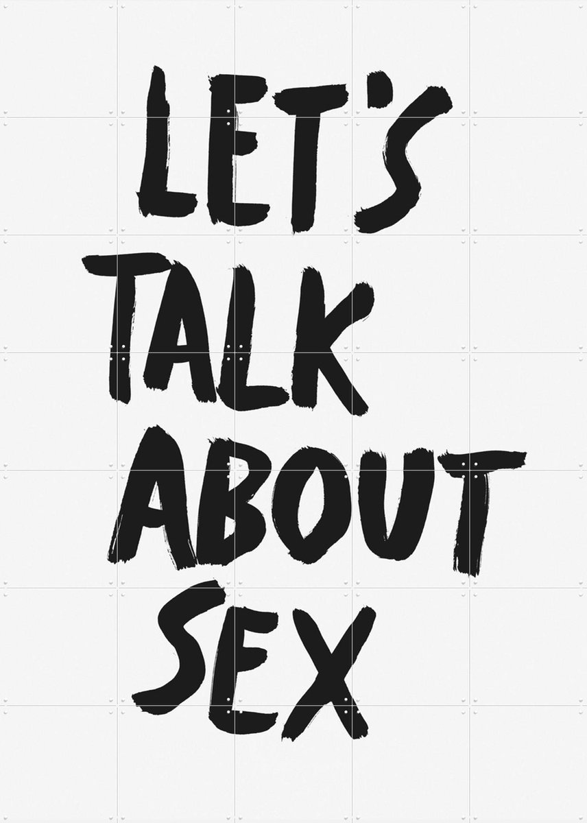 IXXI Let's talk about Sex, Marcus Kraft - 100 x 140 cm - Gratis ophangtool - Grote wanddecoratie en posters - Typografie, Illustraties, Minimalisme