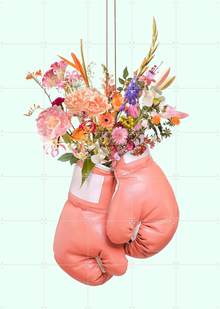IXXI Flower Power, Paul Fuentes - 100 x 140 cm - Gratis ophangtool - Grote wanddecoratie en posters - Kleurrijk, Fotografie, Gemengde Technieken, Pop