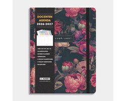 Hobbit - Docentenagenda 2026-2027 - 1 week op 2 pagina's - Lerarenagenda - Harde Kaft - ±A4 (20 x 26,5 cm) - Klassieke rozen