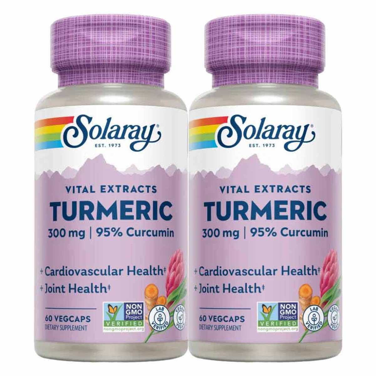 Solaray - Kurkuma Wortelextract - 2 x 60 capsules - Voordeelverpakking