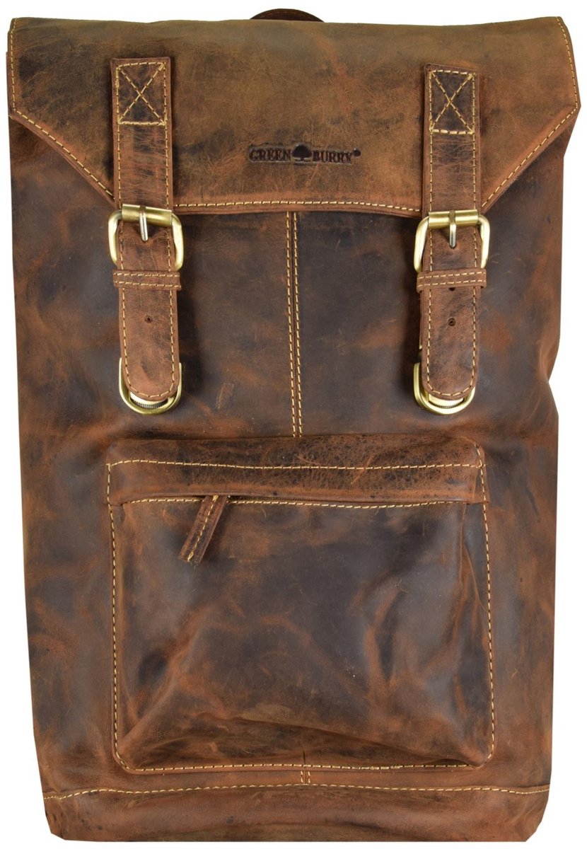 Greenburry Vintage Retro Rugzak Leer 42 cm - braun