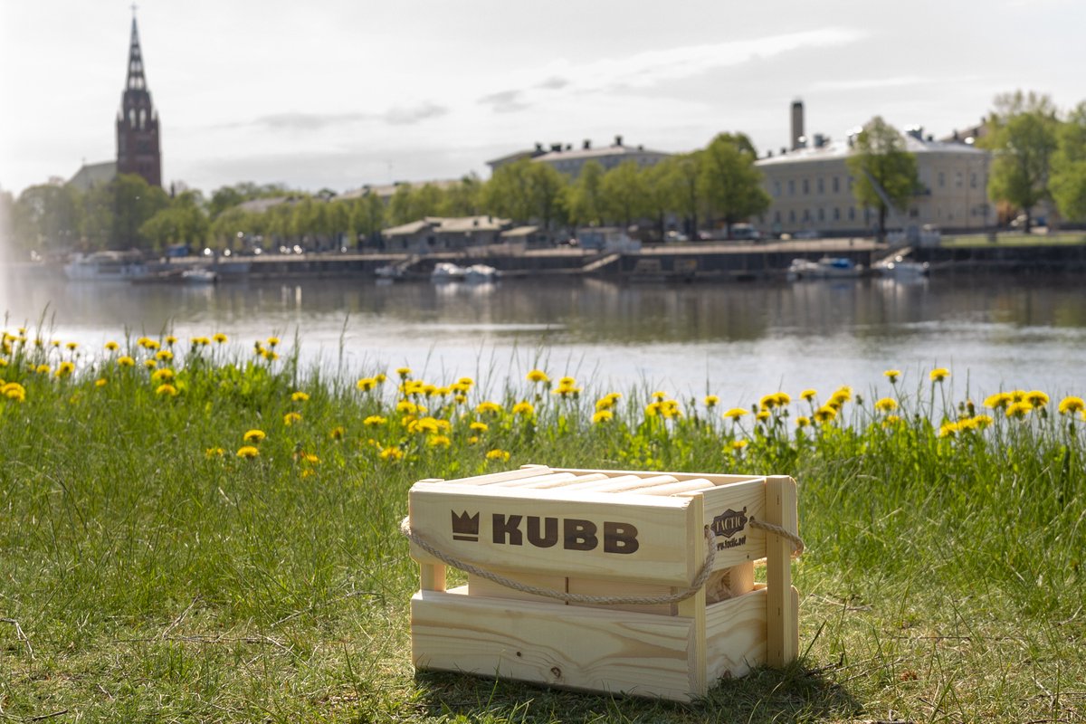 Tactic Kubb – Vang- en werpspel – Origineel Zweeds Werpspel In Handige Draagbare Doos – Duurzaam Grenenhout — afbeelding 2