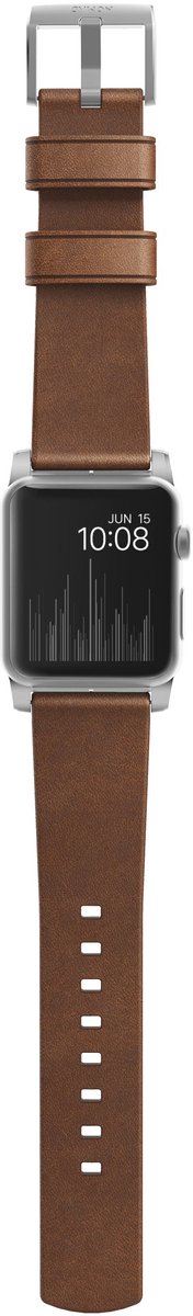 Nomad leren bandje geschikt voor Apple® Watch 49/45/44 mm - Bruin