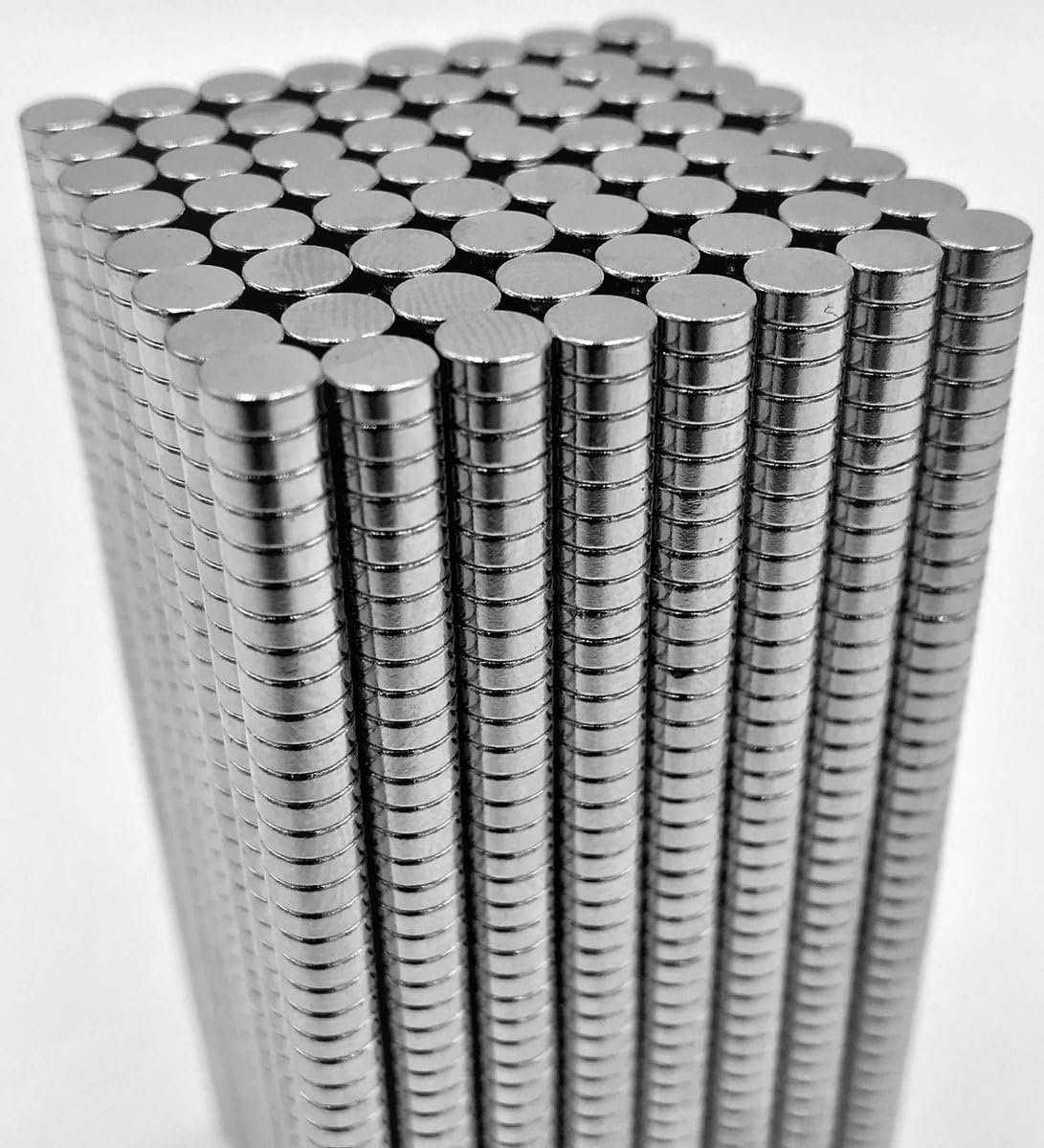 Okado Neodymium Magneten N50 Rond 5 x 2 mm – 100 Stuks – Vernikkelde Mini Schijfmagneten Zilver