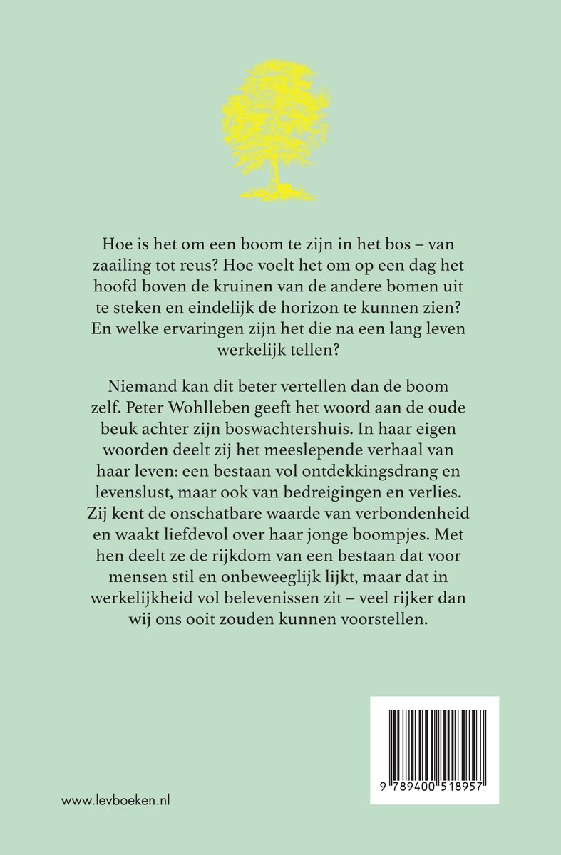 Het leven van een boom - back cover